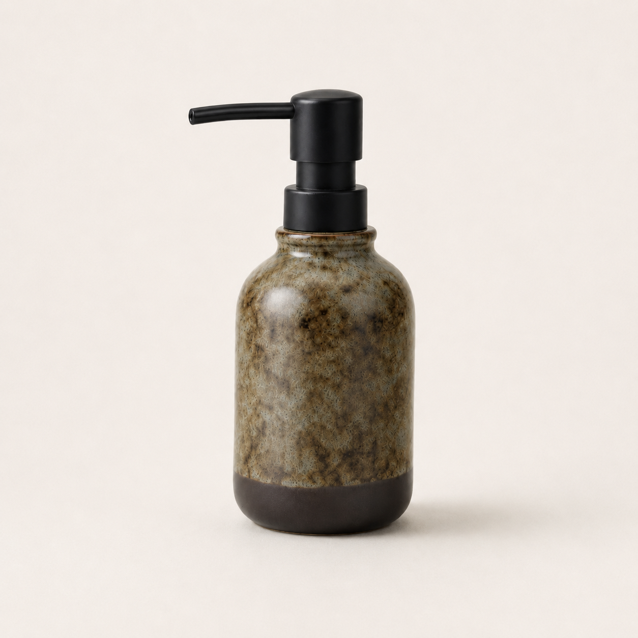 Silex Mat Dokulu Seramik Sıvı Sabunluk Gri 250 ml 7x16 cm
