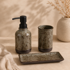 Silex Mat Dokulu Seramik Sıvı Sabunluk Gri 250 ml 7x16 cm