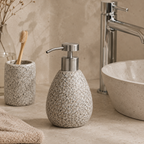 Terrazzo Desenli Sıvı Sabunluk Çok Renkli Seramik 9x16 cm