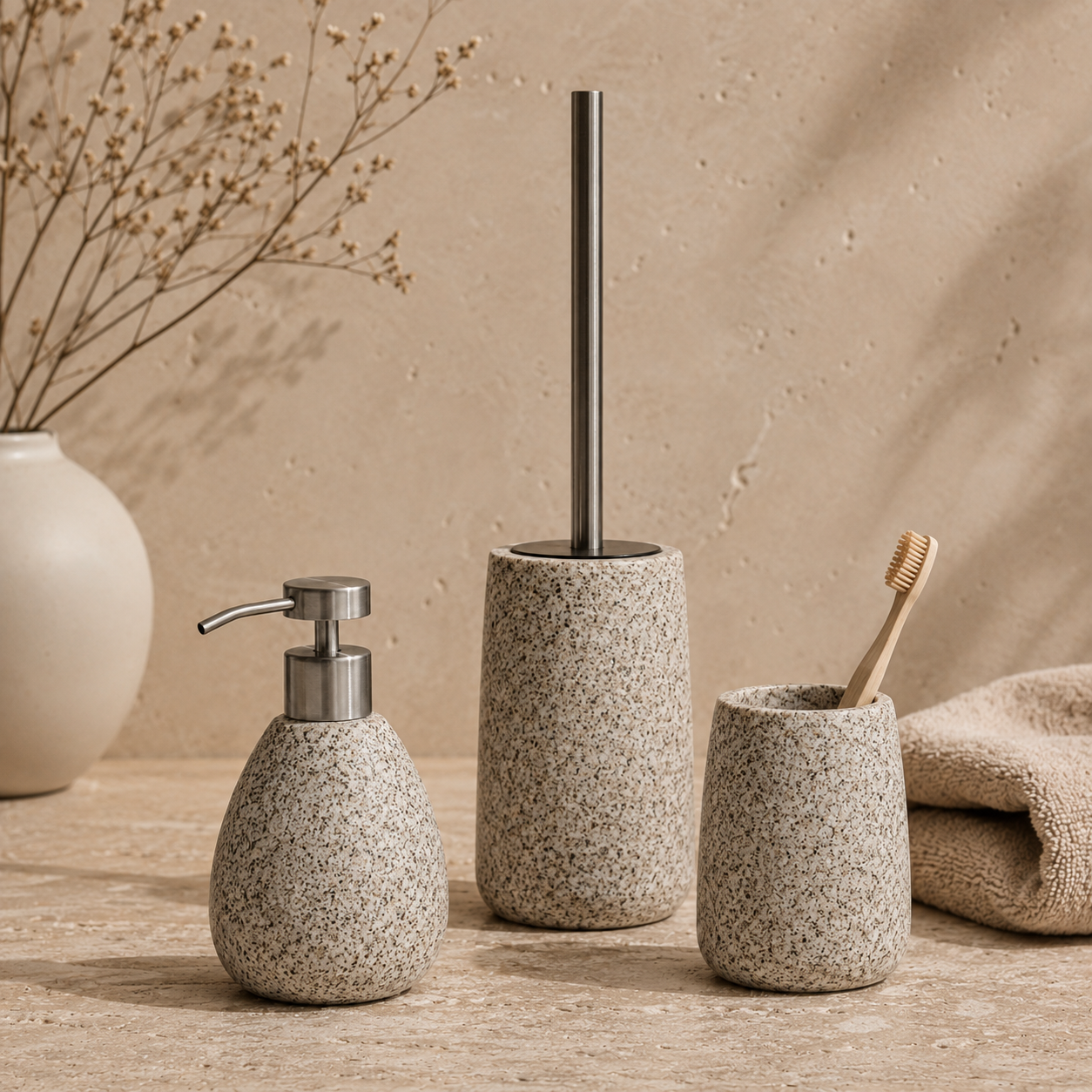Terrazzo Desenli Sıvı Sabunluk Çok Renkli Seramik 9x16 cm