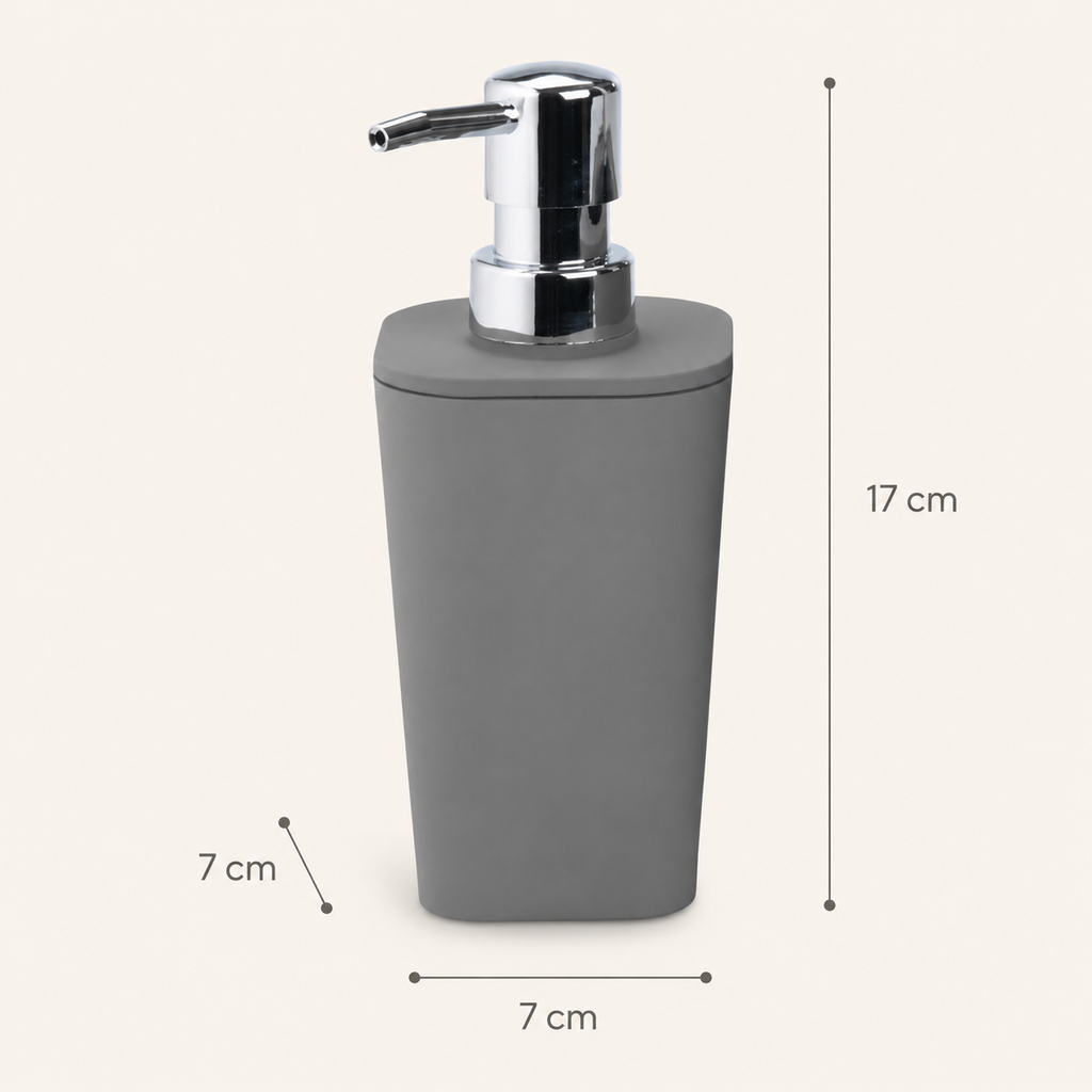 Sıvı Sabunluk Gri Kare Plastik 7x17 cm