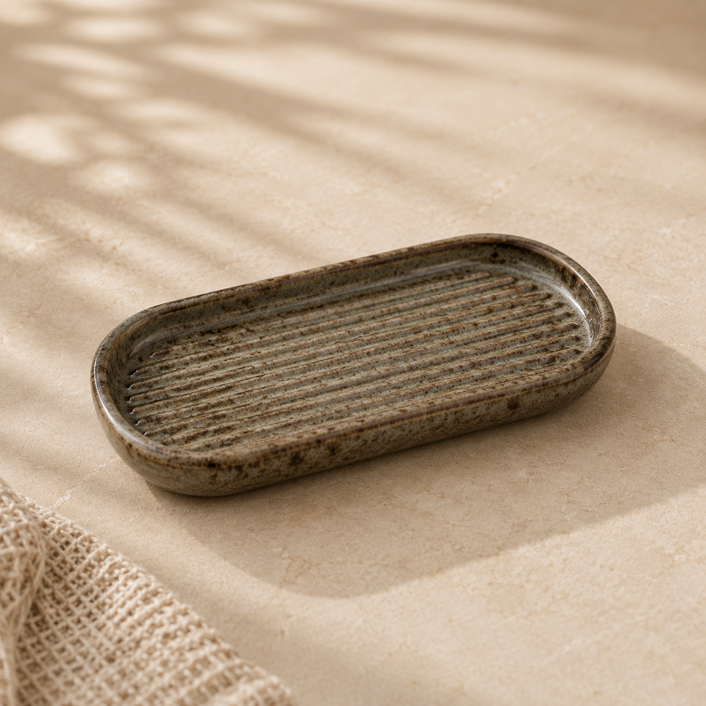 Silex Mat Dokulu Seramik Sıvı Sabunluk Gri 250 ml 7x16 cm