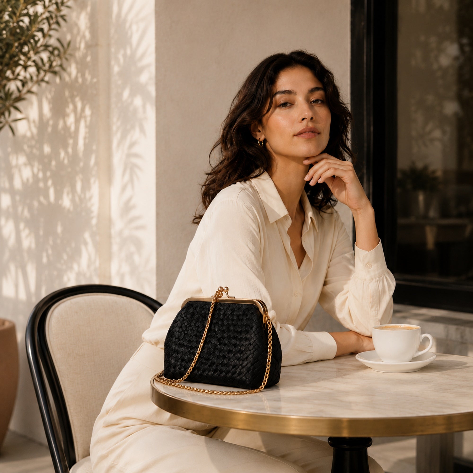 Milano Chic Night Black Renk Astarlı Suni Deri Kadın El Çantası